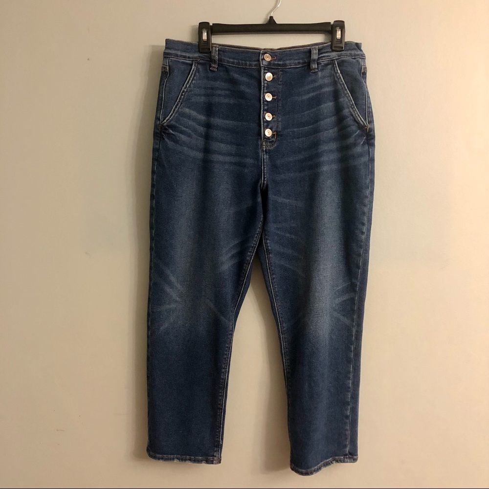 American Eagle AEO Mom Jean 14S Short Button Fly